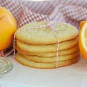 stack of orange slice and bake cookies