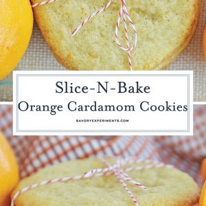 long pin of orange cardamom cookies