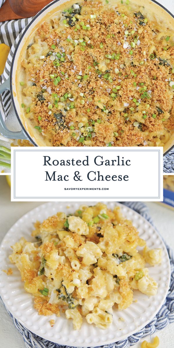 roast garlic mac and cheese for pinterest 