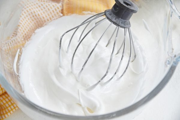 meringue in a bowl