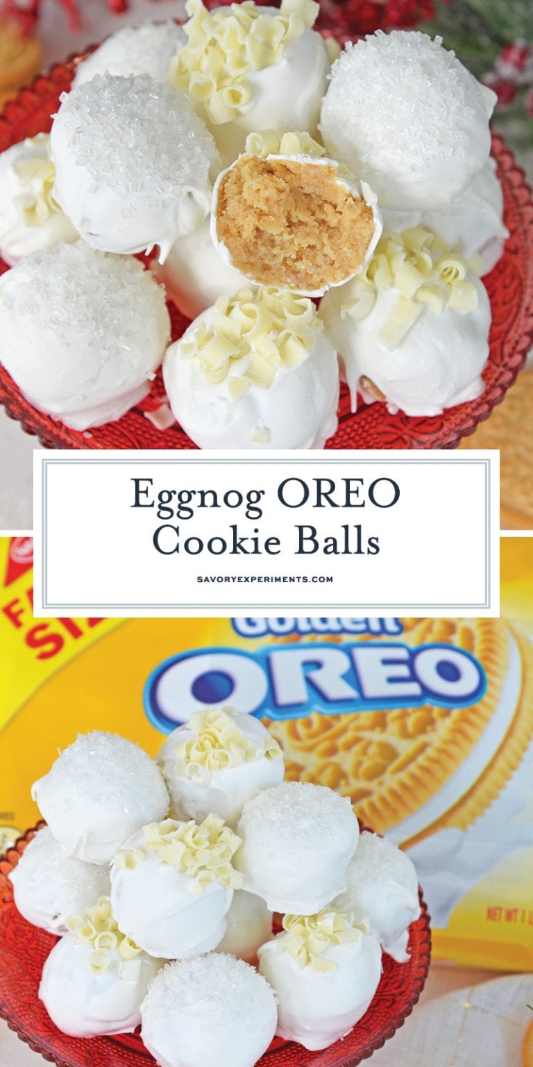 Eggnog OREO Cookie Balls OREO Truffles with Eggnog