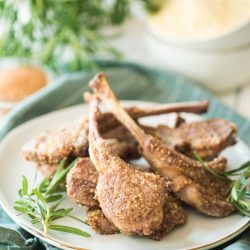 cajun lambchops on a plate