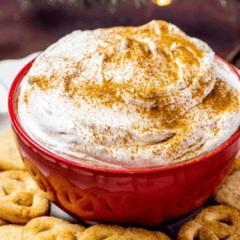 bowl of eggnog dip