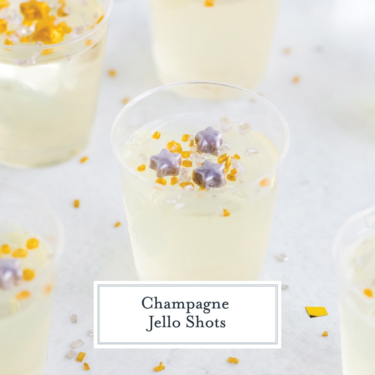 angle of champagne jello shot