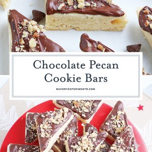 chocolate pecan sugar cookie bars for pinterest