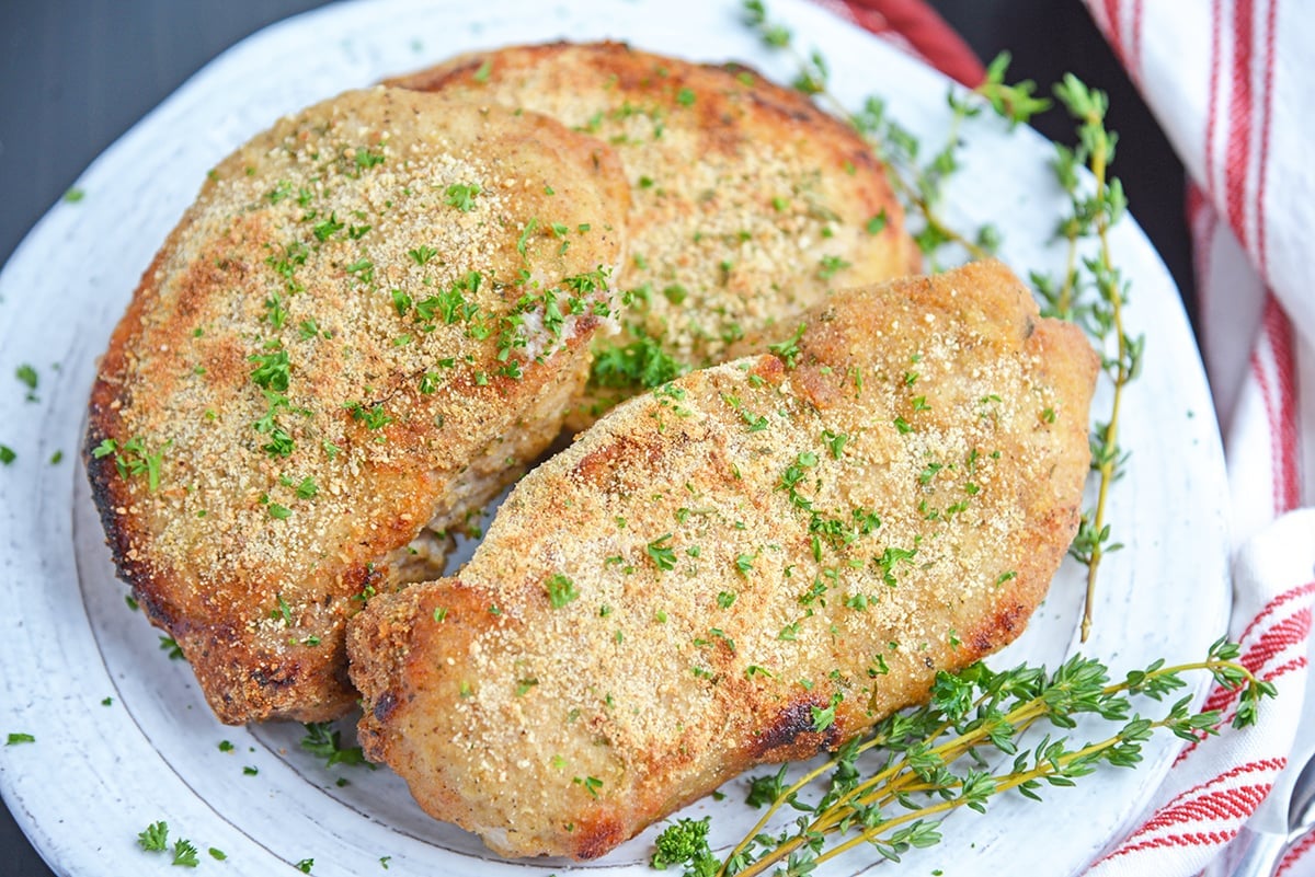 dish of cooked breaded pork 