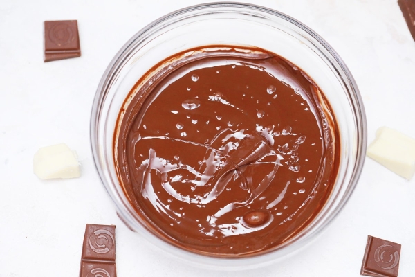 melted chocolate in a bowl