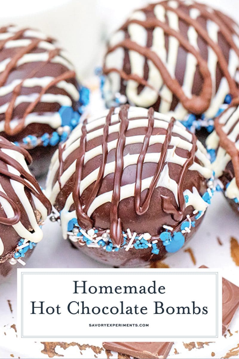 close up of hot chocolate bombs 