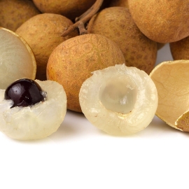 close up of longan fruit