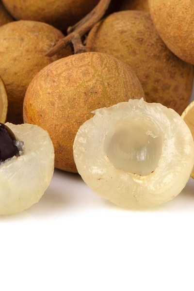 close up of longan fruit