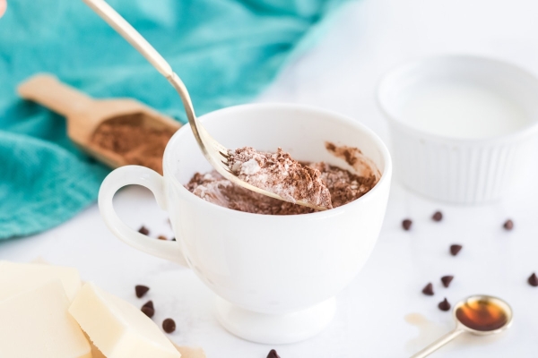 dry ingredients for mug brownie