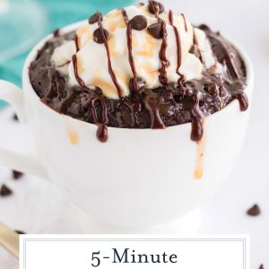 close up of mug brownie