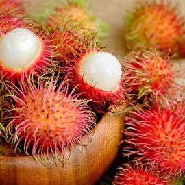 bowl of rambutan