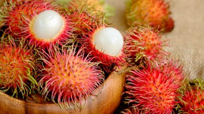 bowl of rambutan
