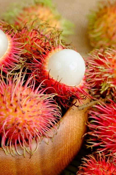 bowl of rambutan