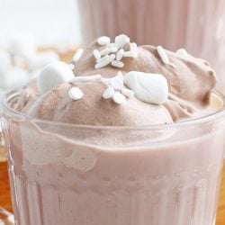 close up of whipped hot chocolate