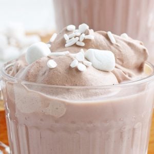 close up of whipped hot chocolate