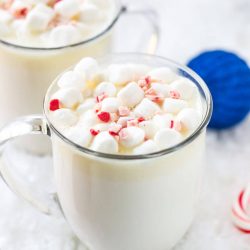 mug of white hot chocolate