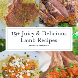 collage of lamb recipes