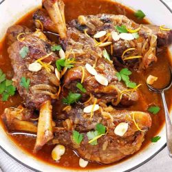 lamb shanks in a bowl