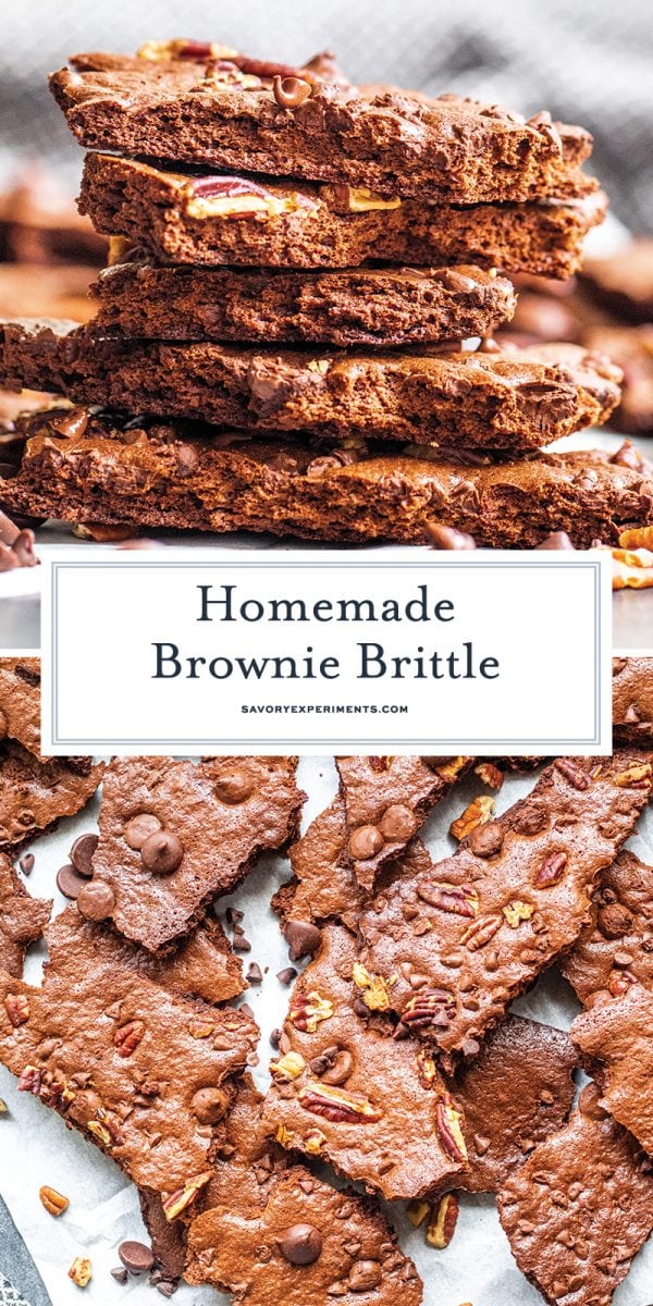 homemade brownie brittle for pinterest  