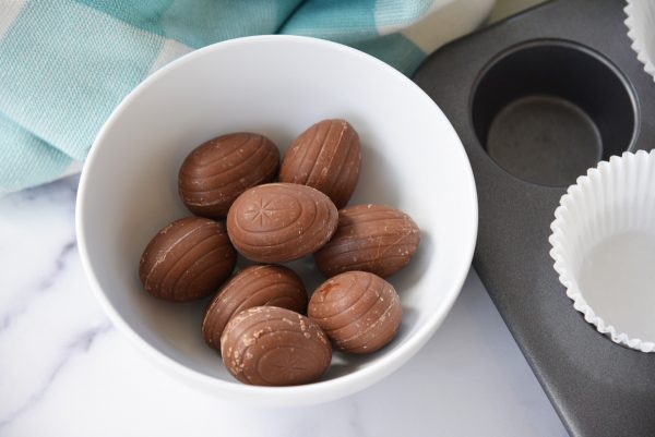 frozen cadbury eggs in a bowl