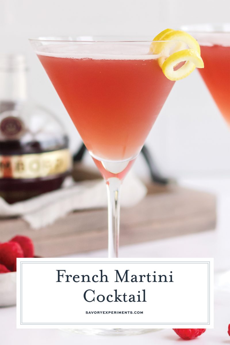 side view of french martini cocktail 