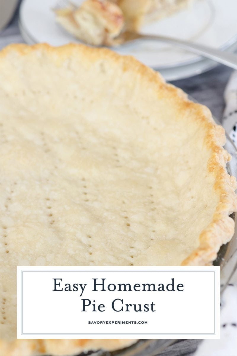 angle of homemade baked pie crust 