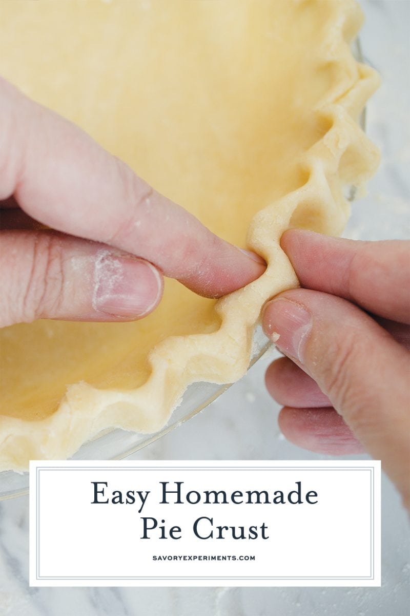 hand piercing together pie crust  