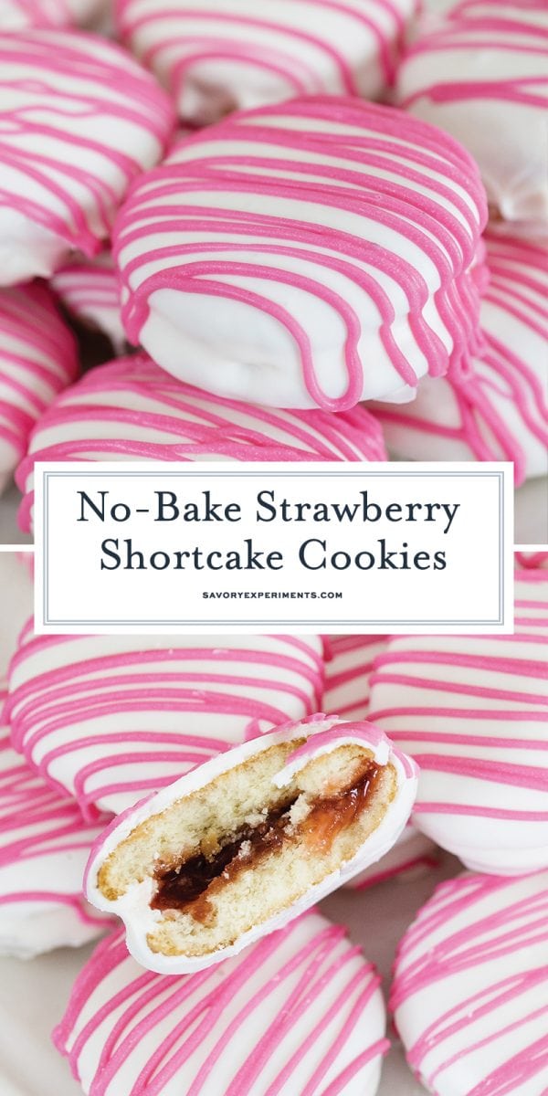 no bake strawberry shortcake cookies for pinterest 