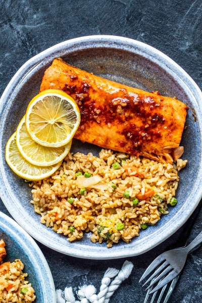 plated chile lime salmon