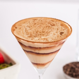 close up of chocolate martini