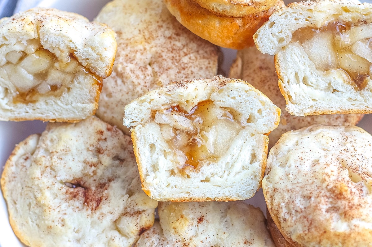 amish apple dumplings in a basket 