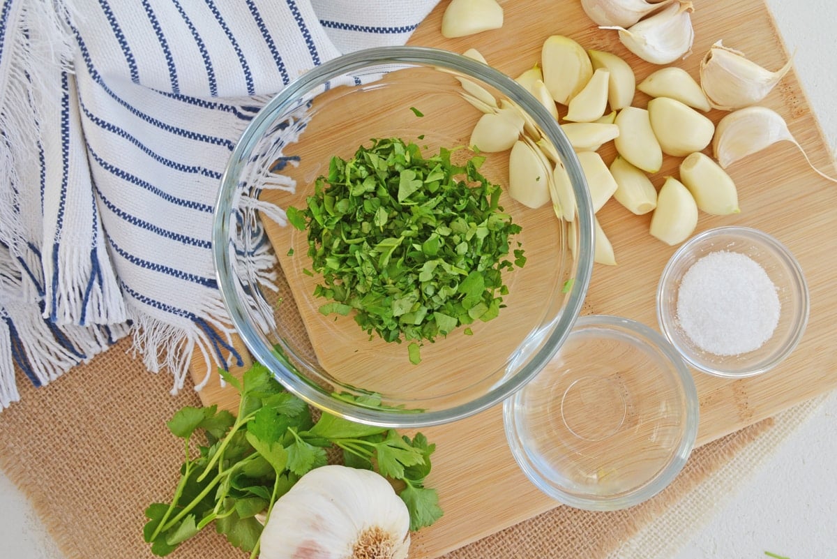 ingredients for garlic relish