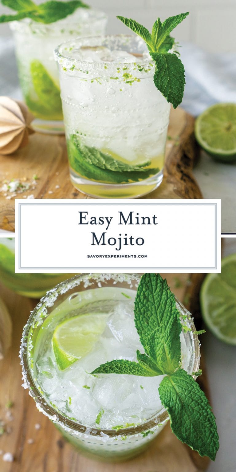 EASY Mint Mojitos Recipe with a Homemade Lime Simple Syrup!