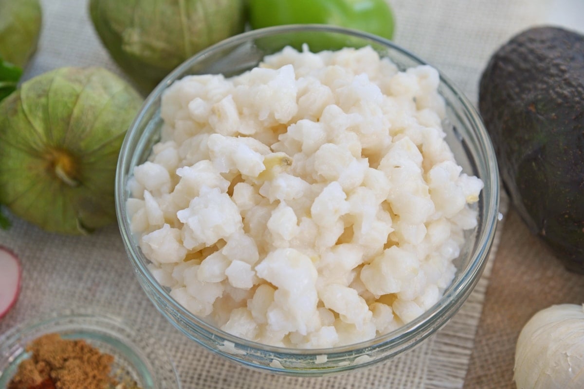 bowl of hominy 