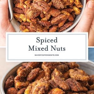 mixed spiced nuts for pinterest