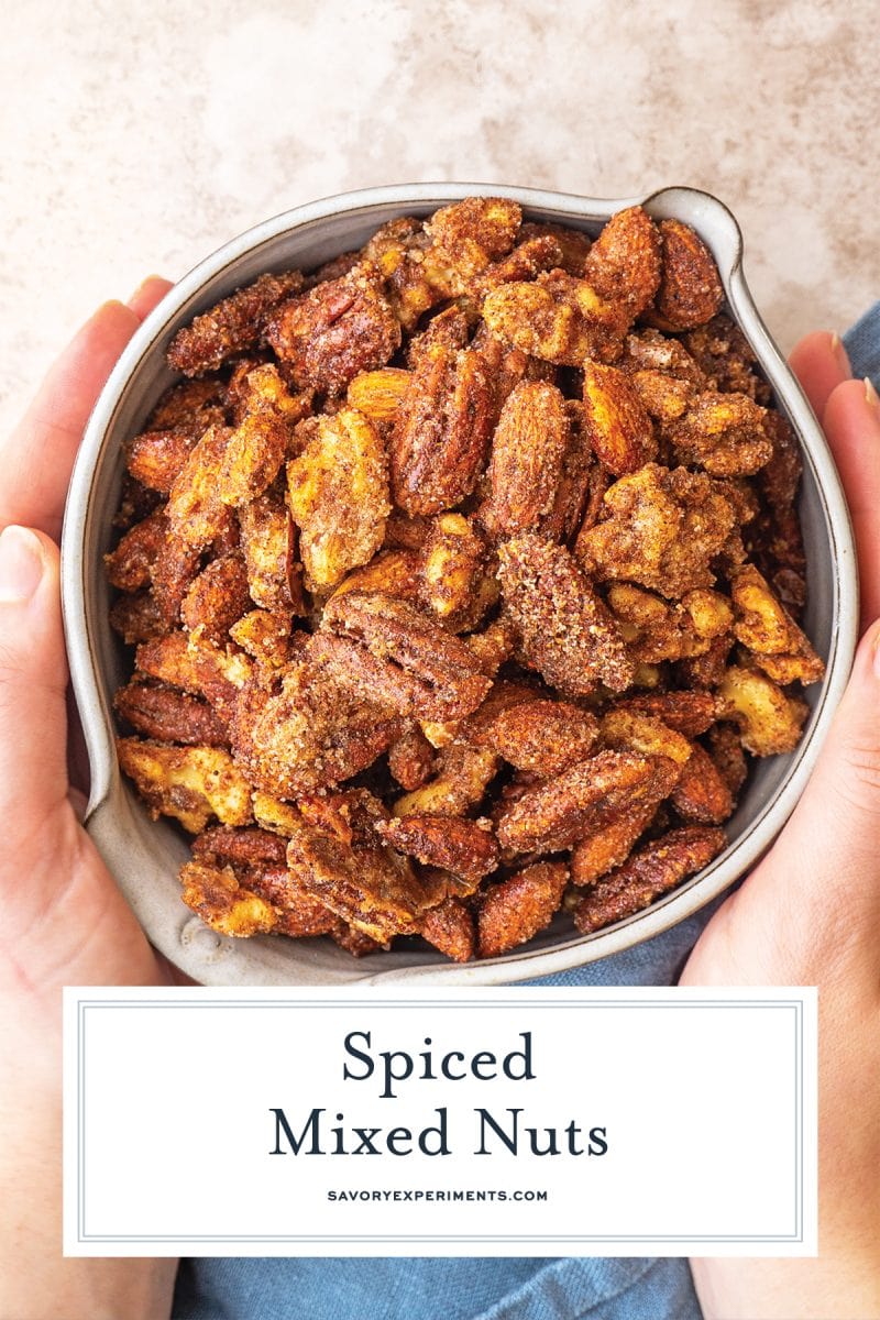 mixed spiced nuts for pinterest 