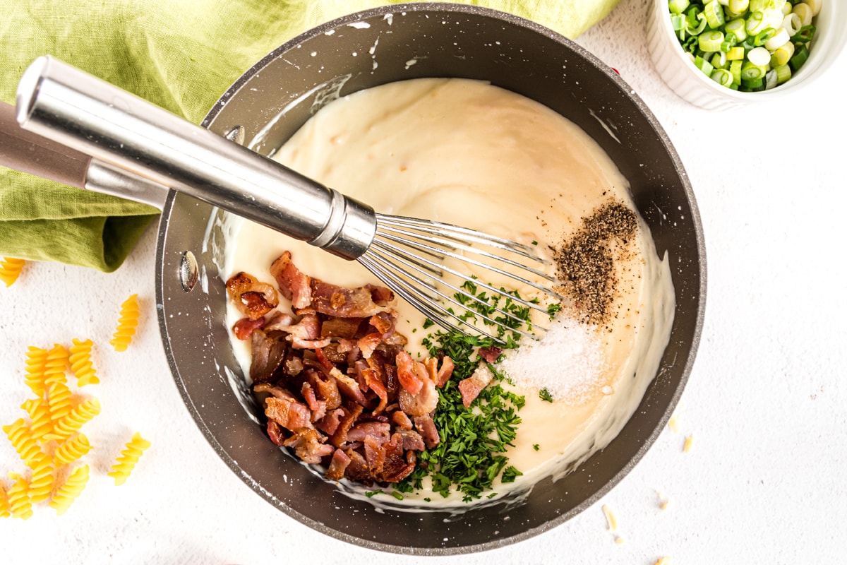 adding seasonings to roux