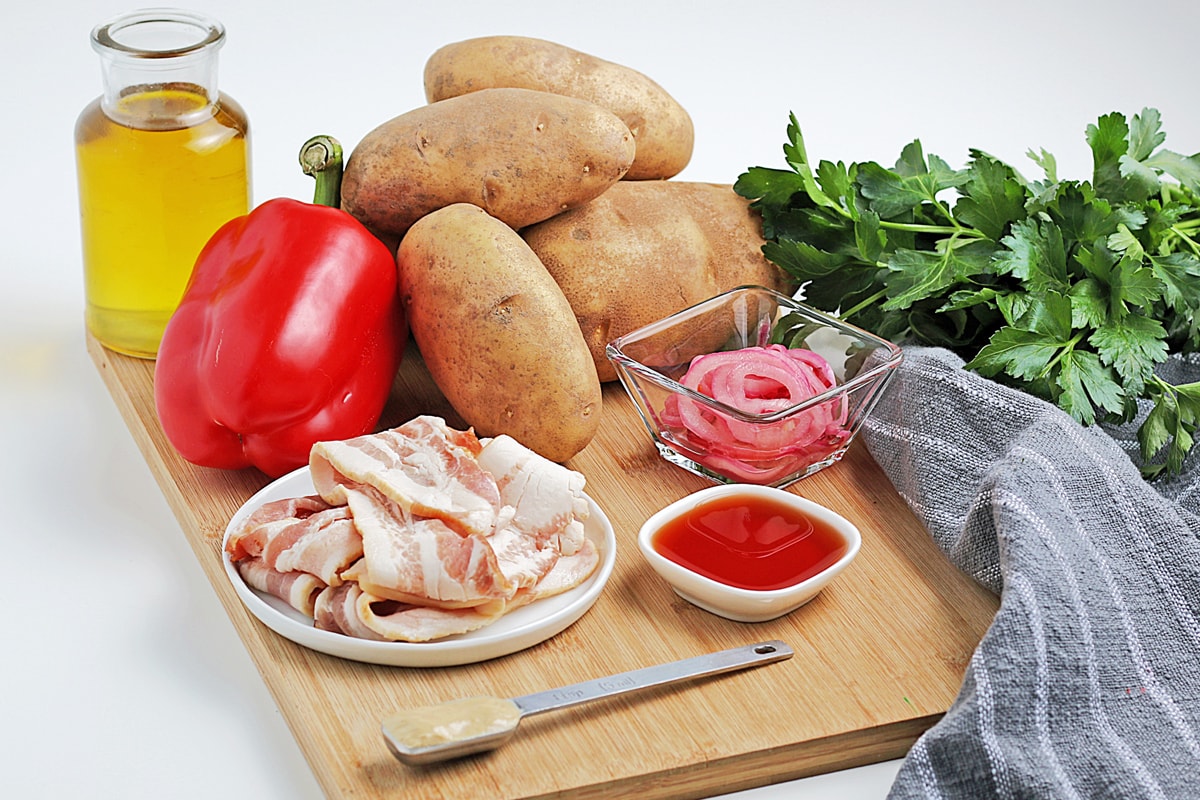 ingredients for mustard potato salad 