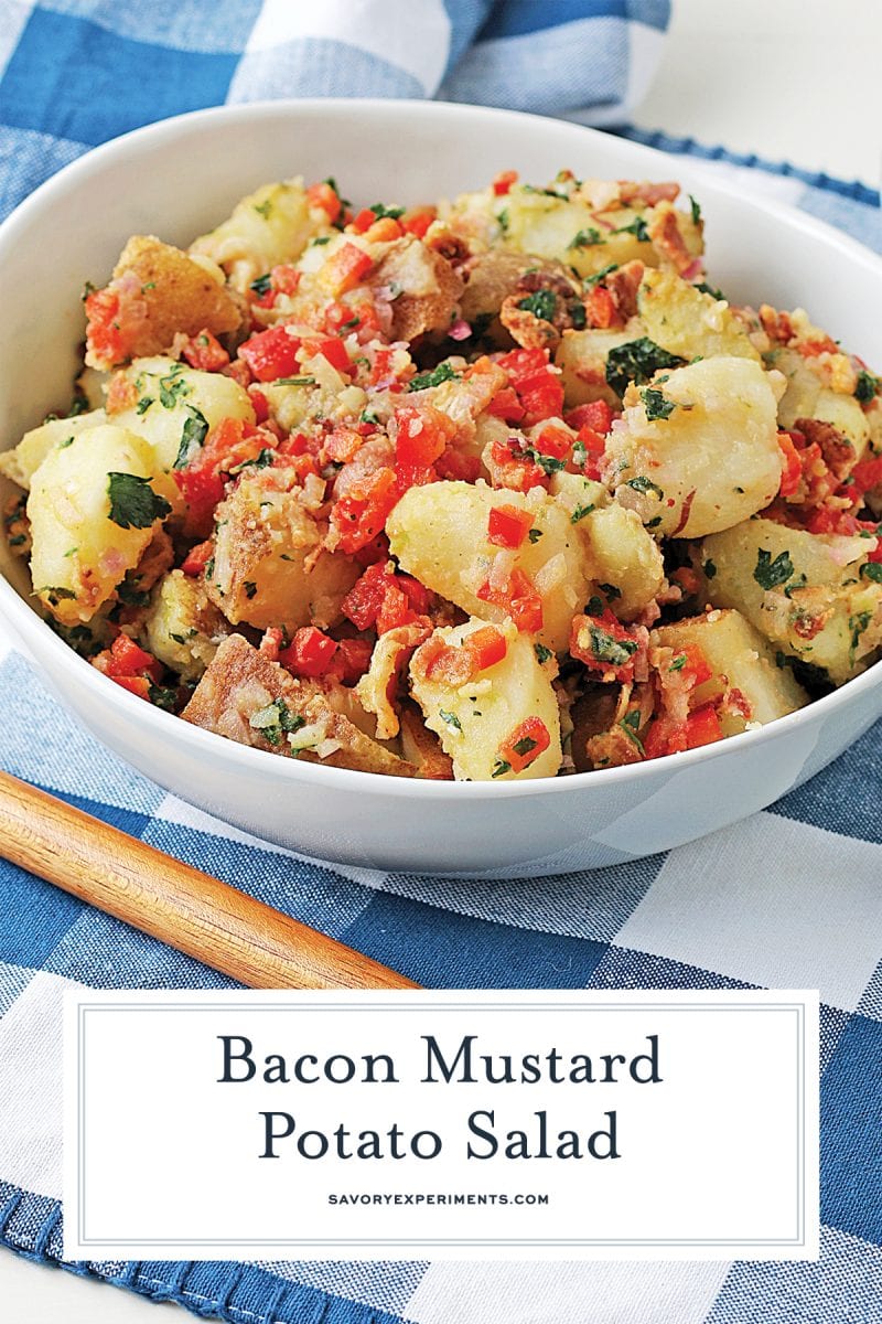 close up of potato salad for pinterest 