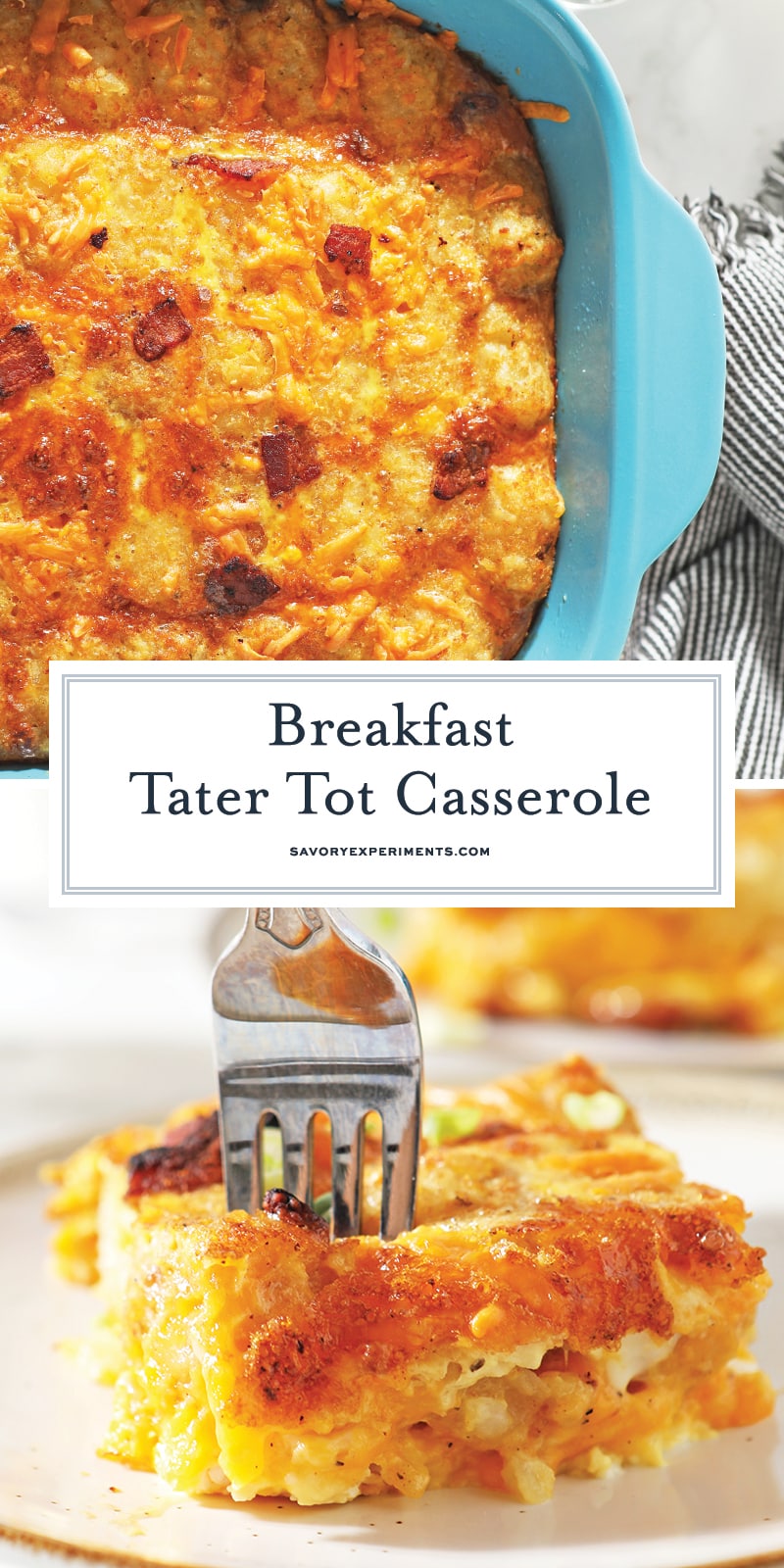 BEST Breakfast Tater Tot Casserole with Bacon - Easy Breakfast Idea