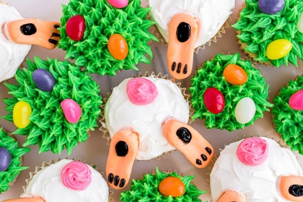 bunny butt cupcake