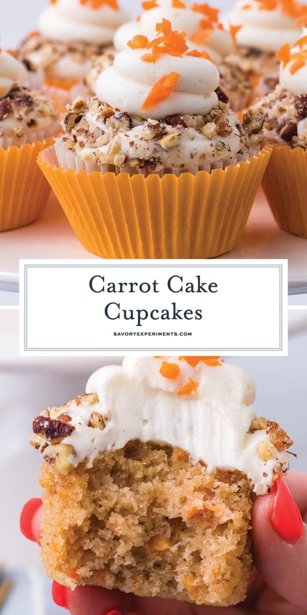 carrot cake cupcakes with cream cheese frosting for pinterest 