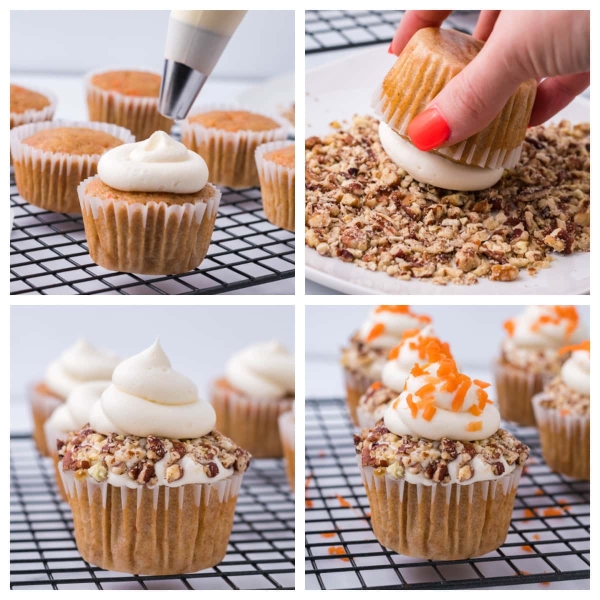 how to frost carrot cake cupcakes