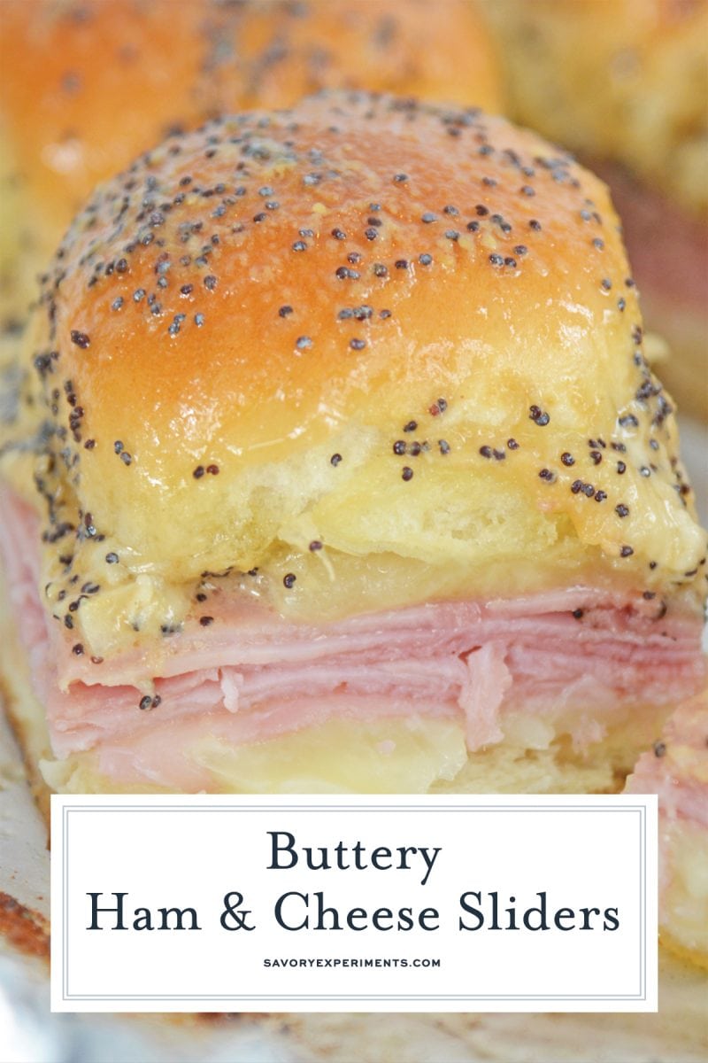 close up of ham and cheese sandwich for pinterest 
