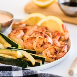 hibachi shrimp on a plate