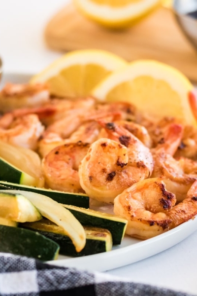 hibachi shrimp on a plate