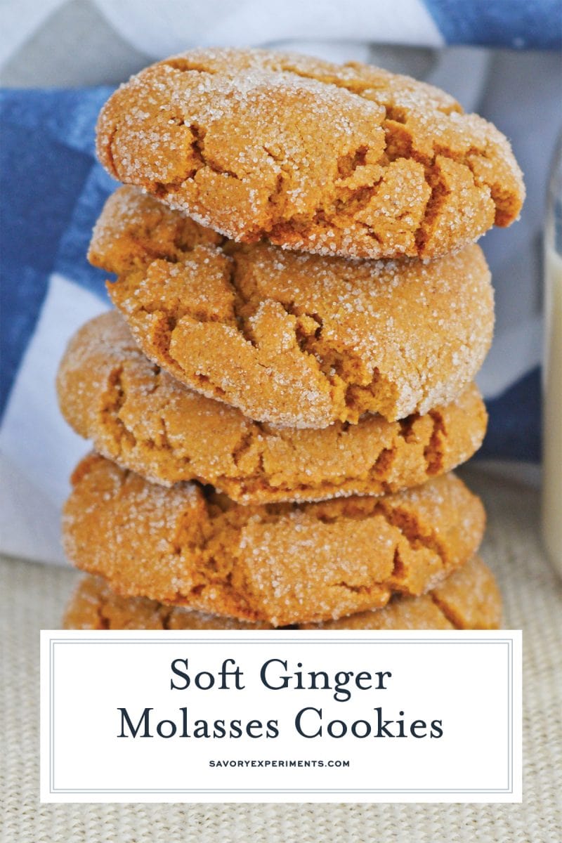 stack of ginger molasses cookies 