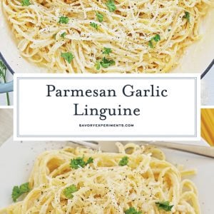 parmesan garlic linguine for pinterest